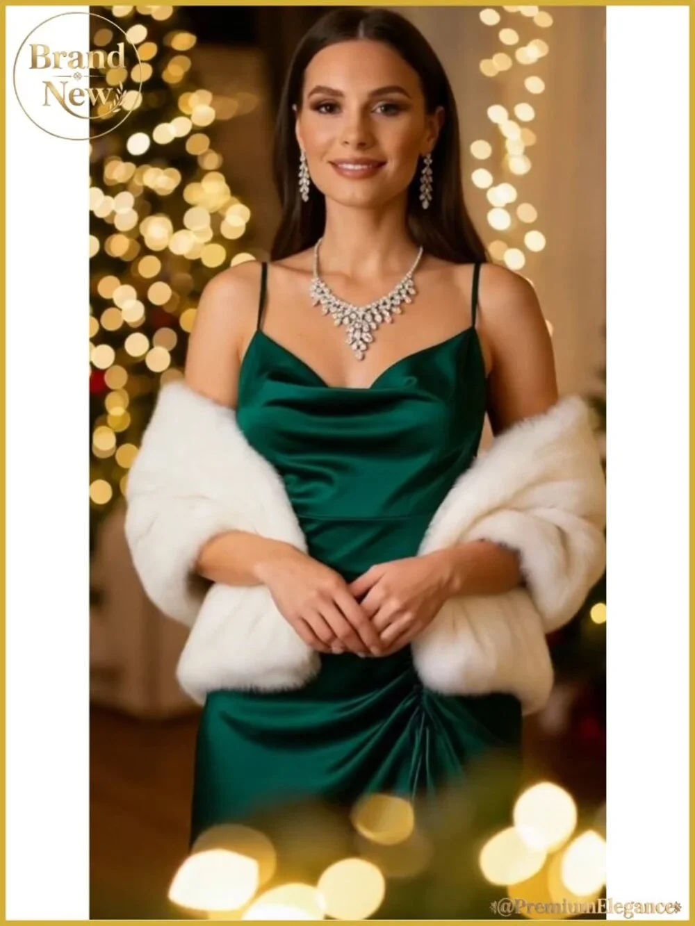 Faux Fur Shawl and Wrap Bridal Stole Cape Scarf for Wedding